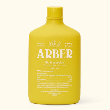 Photo of 16 oz. Bottle of Arber Bio Insecticide that is yellow with a white background