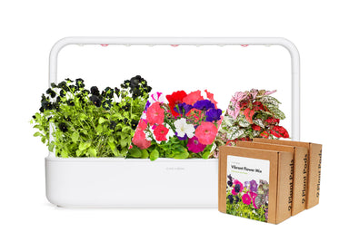 Click and Grow Smart Garden 9 Vibrant Flower Mix Kit in White