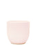 5" Wide Pink Rounded Ceramic Planter with a white background