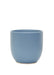 Indigo 7" Wide Rounded Ceramic Planter with a white background